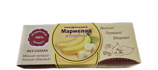 №2 Мармелад натуральный "Банан" 140г  в Реже