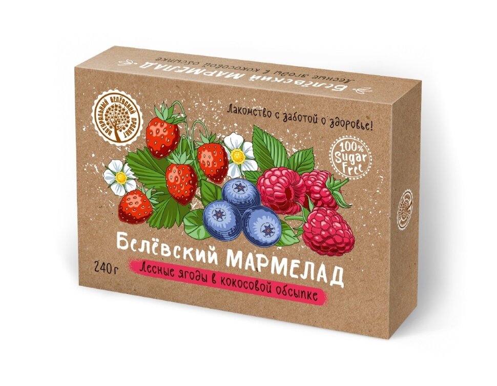  Мармелад белевский на фруктозе 240г "ЛЕСНЫЕ ЯГОДЫ"  в Реже