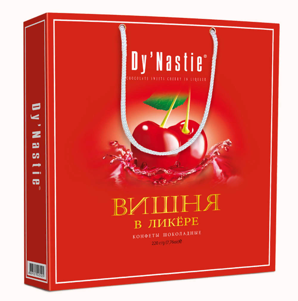 №3 Династия Сумка Конфеты "Вишня в ликере", 220г  в Реже